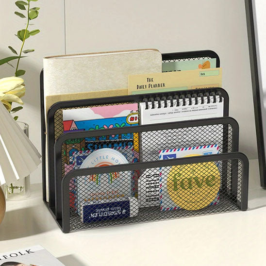 organisateur de bureau porte lettre noir papier