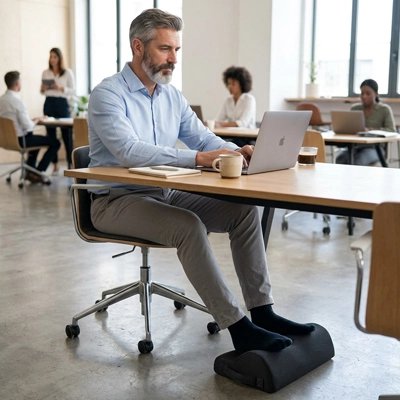 Repose pieds bureau coworking travail collectif indépendant