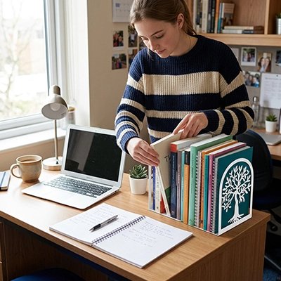 Cale livre maintien livres bureau rangement pratique