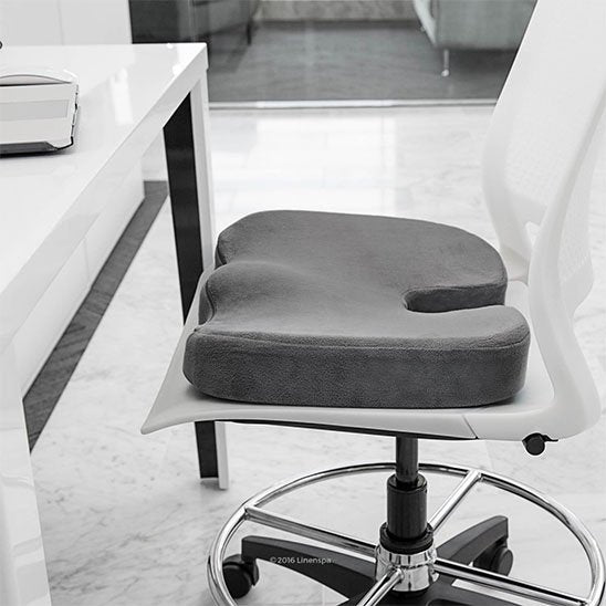 Coussin ergonomique forme design bureau siège blanc travail