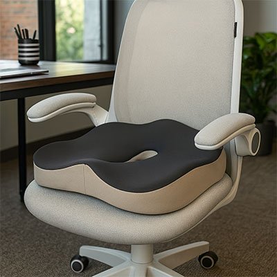 Coussin ergonomique mémoire de forme respirant bureau
