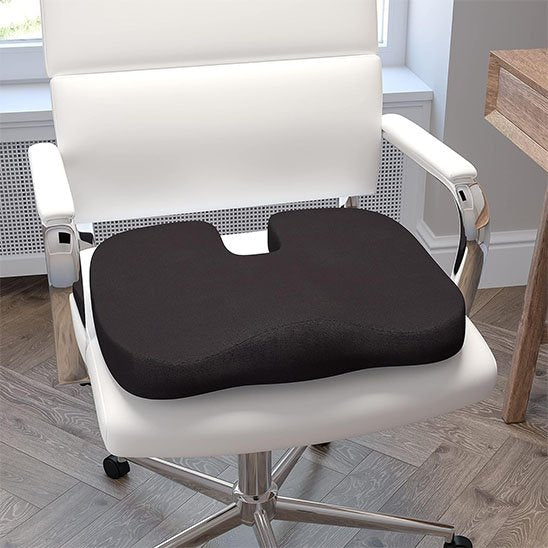 Coussin ergonomique siège blanc ajusté