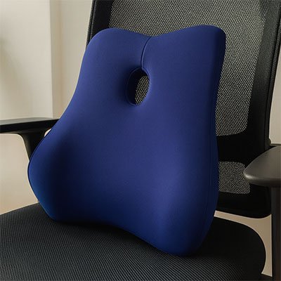 Coussin lombaire  bureau ergonomique bleu