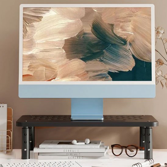 Etagere bureau ordinateur noir