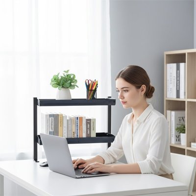Etagere bureau propre ordinateur