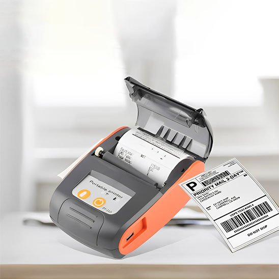 Imprimante thermique format reçu flash code liste travail simple usage papier standard
