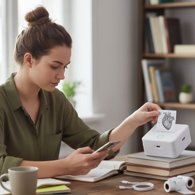 Imprimante thermique memo liste etude travail schéma facture