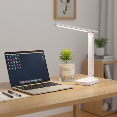Lampe de bureau blanc lumière neutre intensité différente bureau
