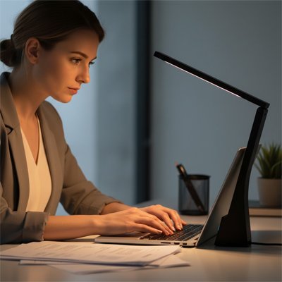 Lampe de bureau design noir ajustable travail bureau