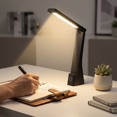 Lampe de bureau design noir ajustable