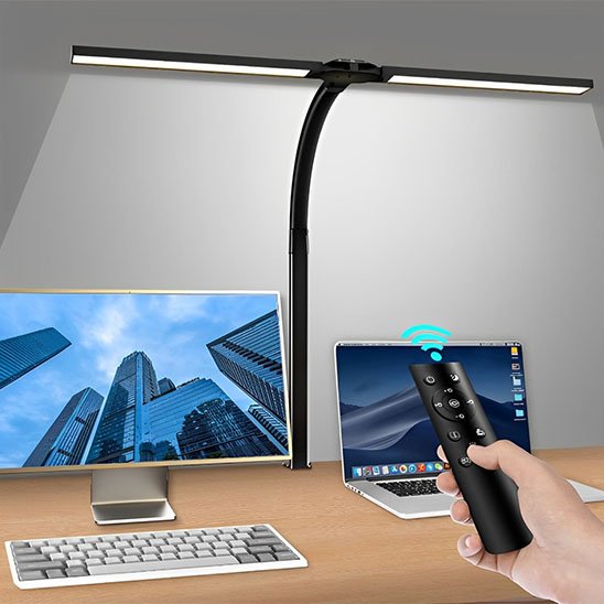 Lampe de bureau grand forme T lumiere froide chaude travail détente