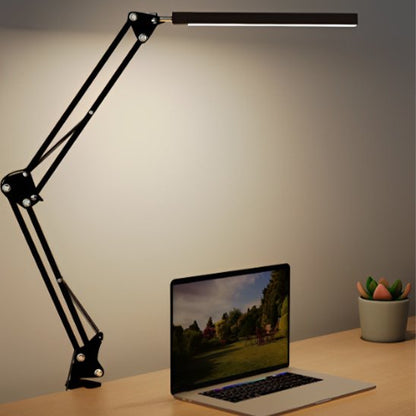 Lampe de bureau noire réglable ajustable fixation rapide 3 couleurs luminosité