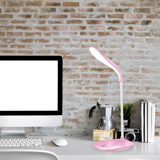Lampe de bureau rose lumineux pratique idéal travail bureau