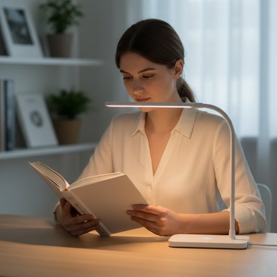 Lampe de bureau travail maison lecture pratique recharge téléphone lumière intensité