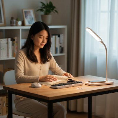 Lampe de bureau  travail maison lecture pratique recharge téléphone