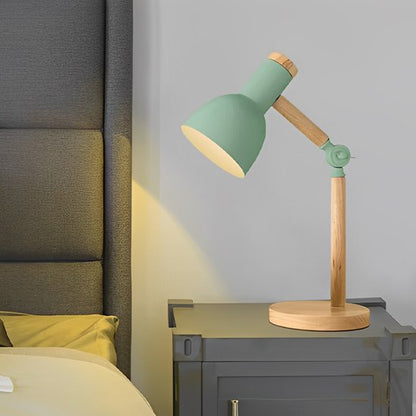 Lampe de bureau vert bureau design bois métal nordique 