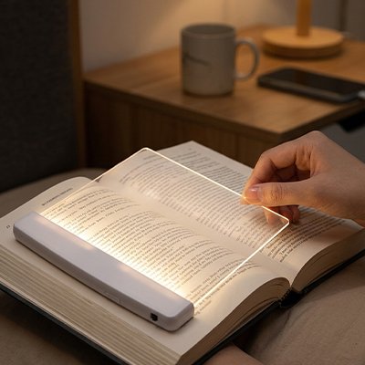 Lampe de lecture simple fenetre bureau livre pose