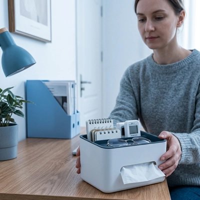 Organisateur bureau emplacement petit optimal pour tout retrouver