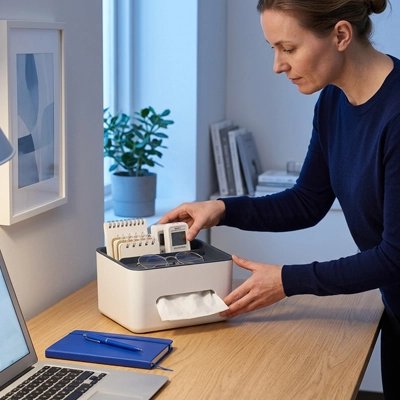Organisateur bureau rangement simple efficace télétravail