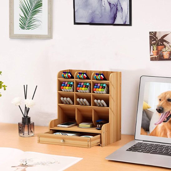 Organisateur de bureau ordinateur tiroir rangement crayon stylo fourniture