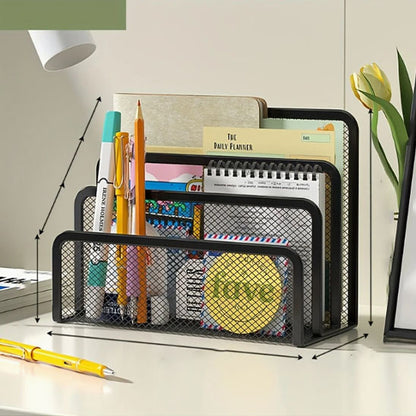 organisateur de bureau porte lettre noir crayon