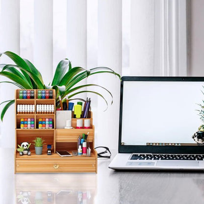 Organisateur de bureau tiroir rangement crayon stylo fourniture ordinateur plante