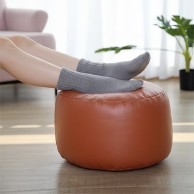 Repose pied pouf​ marron travail repos maison