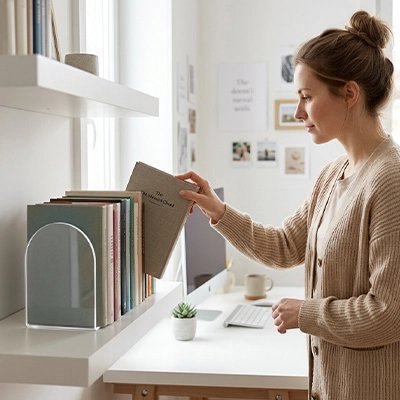Serre livre livre collection transparent travail décoration