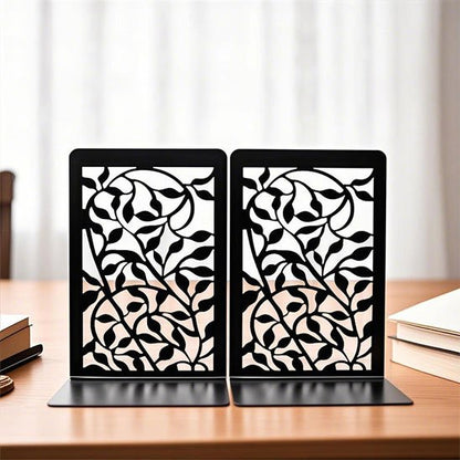 Serre livre metal noir pratique livre presse cale design paire de cale
