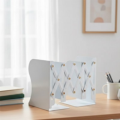 Serre livres retractable grande capacité blanc vide 