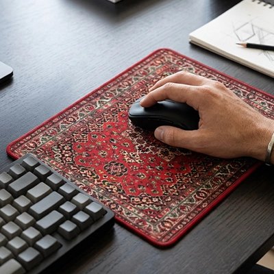 Sous main bureau souris traditionnel typique télétravail