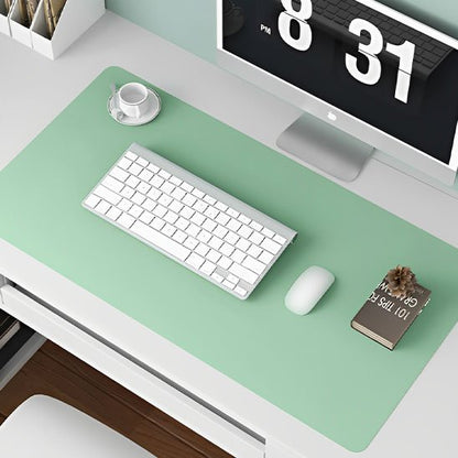 Sous main bureau  télétravail organisé moderne professionnel minimaliste vert