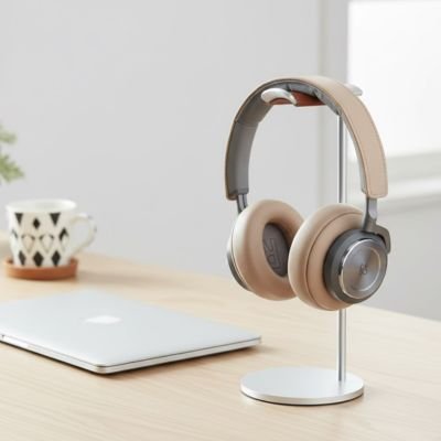 Support casque​ stylé table bureau pratique travail maison épuré homme concentration minimalsite