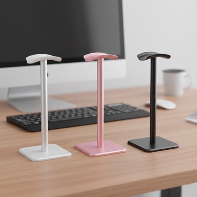 Support casque  travail bureau domicile télétravail design couleur style