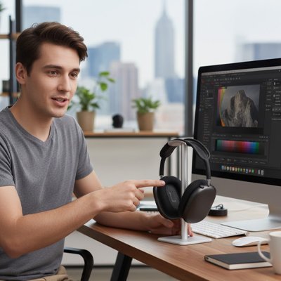 Support casque travail bureau domicile télétravail