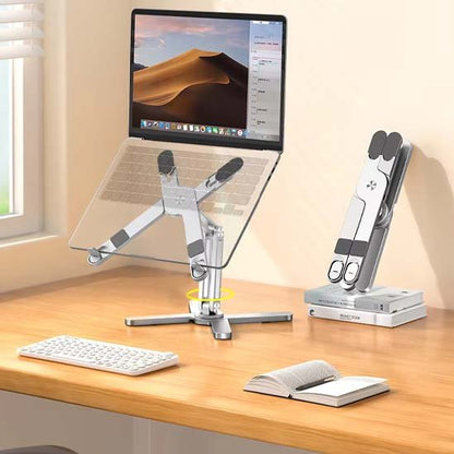 Support ordinateur portable ajustable hauteur multidirectionnel depliable