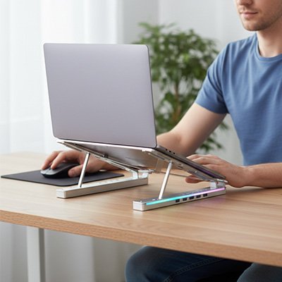 Support ordinateur portable ordinateur pc adaptable elegant