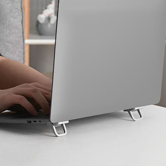 Support ordinateur portable simple rapide rehausse gris