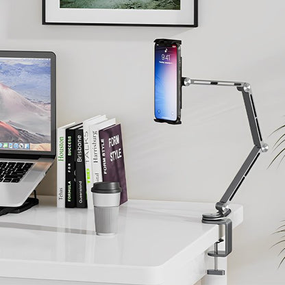 Support pour tablette ajustable 360° fixation table bureau sans outil smartphone