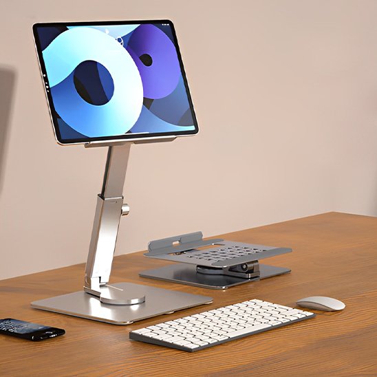 Support pour tablette ajustable pliable orientable design clavier