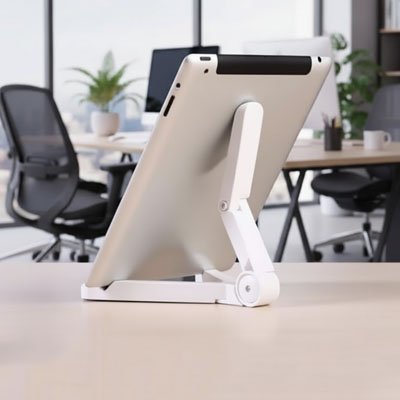 Support pour tablette blanc 180°