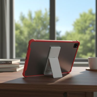 Support pour tablette blanc bureau travail plat