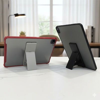 Support pour tablette blanc et noir plat transportable