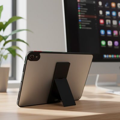 Support pour tablette noir plat transportable
