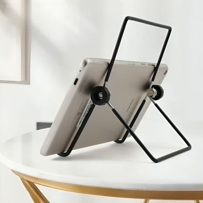 Support pour tablette pliable ajustable stable métal noir 