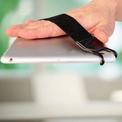 Support pour tablette sangle noire ajustable sécurité main