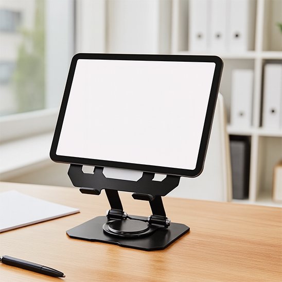 Support tablette metal carré ajustable ahéré design pratique