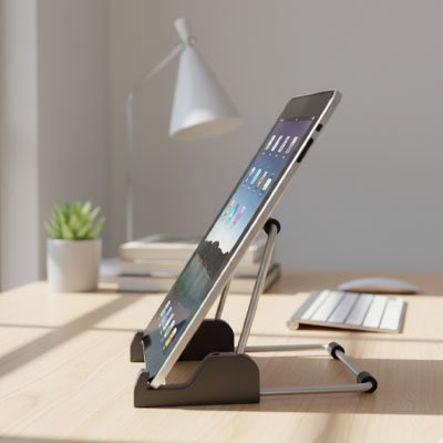 Support tablette pliable noir multifonctionnel  léger pliable de profil