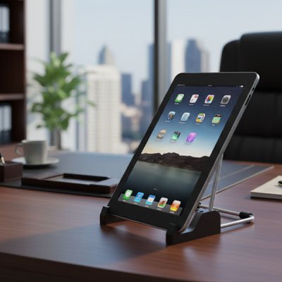 Support tablette pliable noir multifonctionnel  léger pliable sur bureau marron