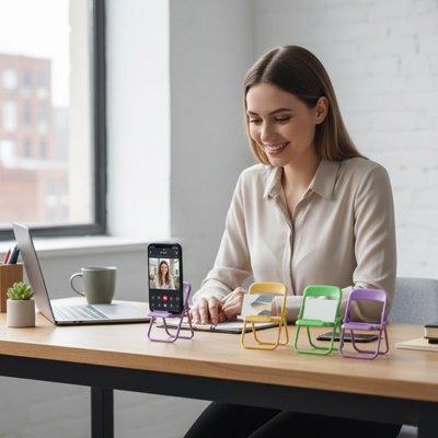 Support telephone​ pratique fun stable chaise couleur horizontal
